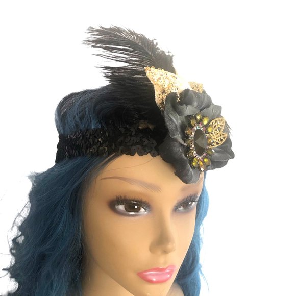 Holiday Party Headpiece Headband Handcrafted NEW - Picture 5 of 5